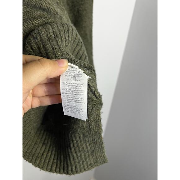 Madewell Womens Long Sleeve Bartlett Wool-Blend Sweater Pullover Green Size XL - Picture 5 of 6